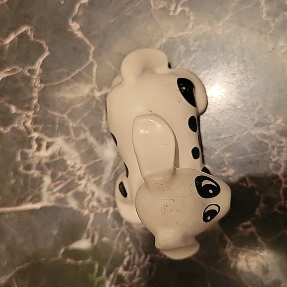 Lego Duplo WHITE PUPPY DOG  w/ BLACK SPOTS Farm Fire House Dalmatian - Picture 4 of 4